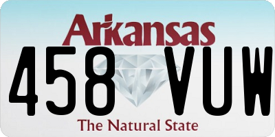 AR license plate 458VUW