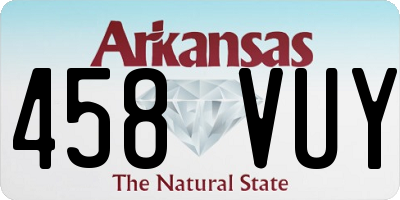 AR license plate 458VUY