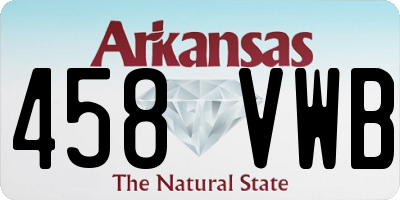 AR license plate 458VWB