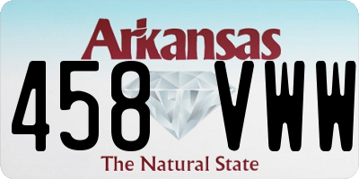 AR license plate 458VWW