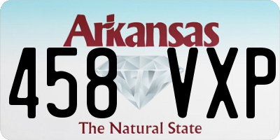 AR license plate 458VXP