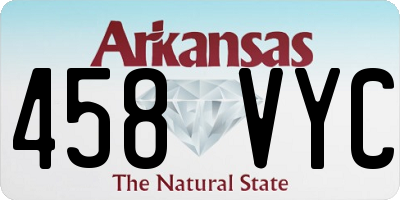 AR license plate 458VYC