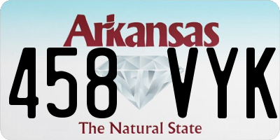 AR license plate 458VYK
