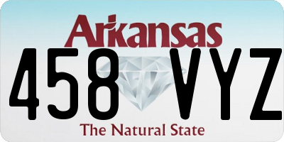 AR license plate 458VYZ