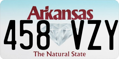AR license plate 458VZY