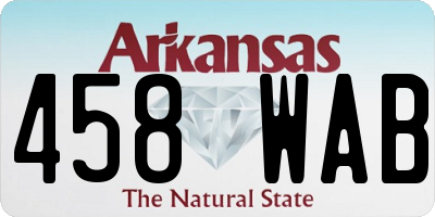 AR license plate 458WAB