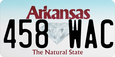 AR license plate 458WAC