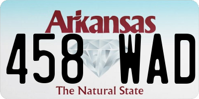 AR license plate 458WAD
