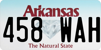 AR license plate 458WAH