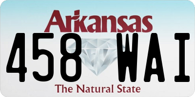 AR license plate 458WAI