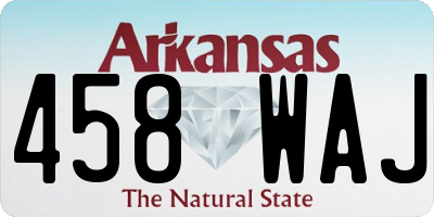 AR license plate 458WAJ