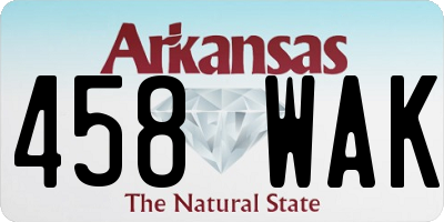 AR license plate 458WAK
