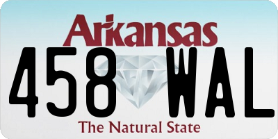 AR license plate 458WAL