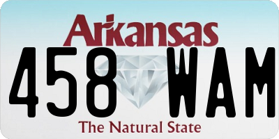 AR license plate 458WAM