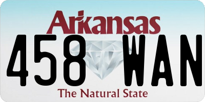 AR license plate 458WAN