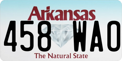 AR license plate 458WAO
