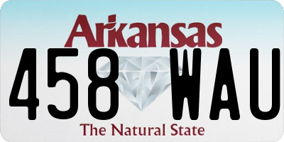 AR license plate 458WAU