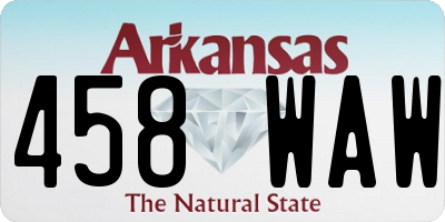 AR license plate 458WAW