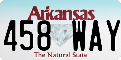 AR license plate 458WAY