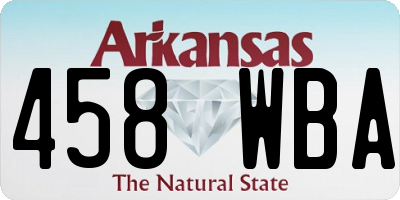 AR license plate 458WBA