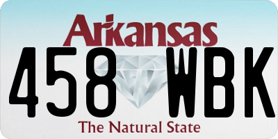 AR license plate 458WBK
