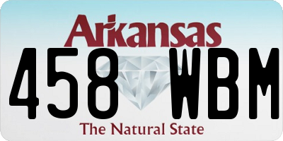AR license plate 458WBM