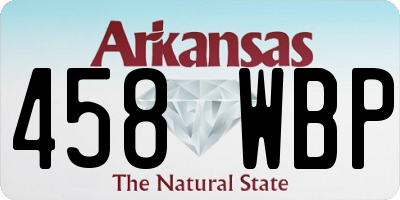 AR license plate 458WBP