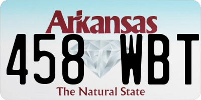 AR license plate 458WBT