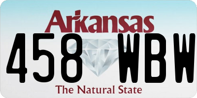 AR license plate 458WBW