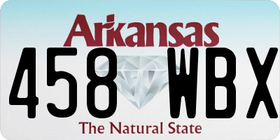 AR license plate 458WBX