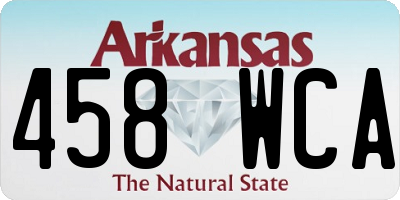AR license plate 458WCA