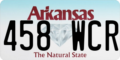 AR license plate 458WCR