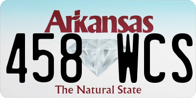 AR license plate 458WCS