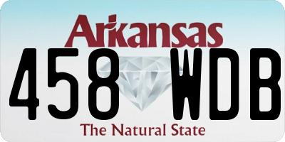 AR license plate 458WDB