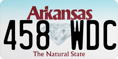 AR license plate 458WDC