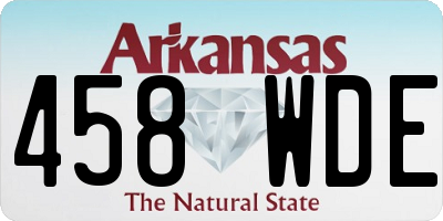 AR license plate 458WDE