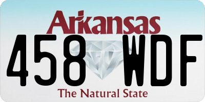 AR license plate 458WDF