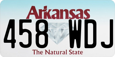 AR license plate 458WDJ
