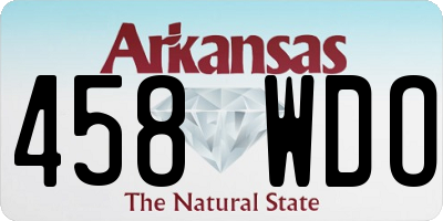 AR license plate 458WDO