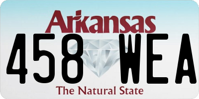 AR license plate 458WEA