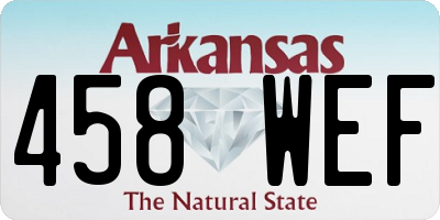 AR license plate 458WEF