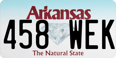 AR license plate 458WEK