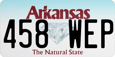 AR license plate 458WEP