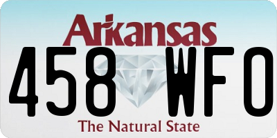 AR license plate 458WFO