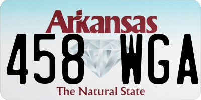 AR license plate 458WGA