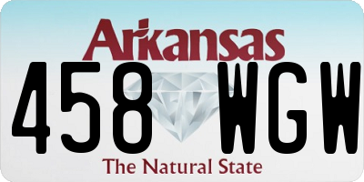 AR license plate 458WGW