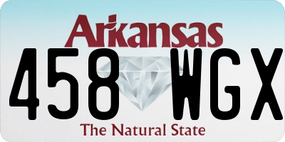 AR license plate 458WGX