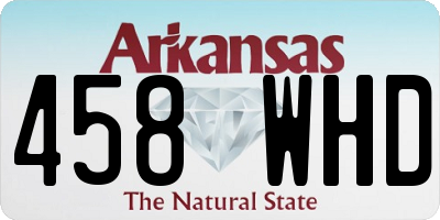 AR license plate 458WHD