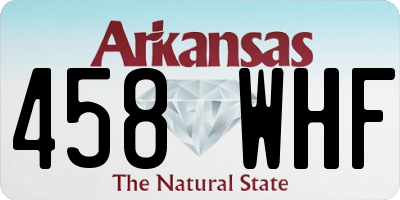 AR license plate 458WHF