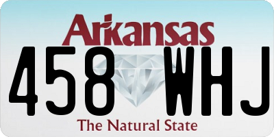 AR license plate 458WHJ